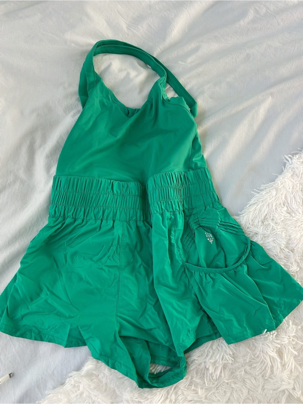 FP Movement by Free People Emerald Green Halter One-Piece